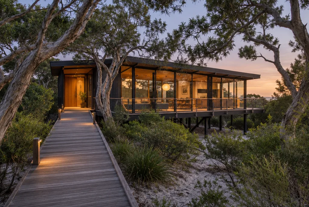 Sample listing — Architect-designed pavilion among the moonahs
